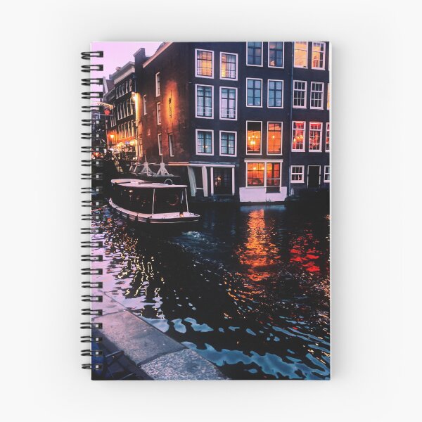 Artikelvorschau, Abend auf einem Amsterdamer Kanal entworfen und verkauft von jnbr.