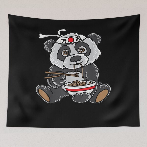 Item preview, Anime Panda Eating Japanese Ra Noodles Bowl designed and sold by patsa4.