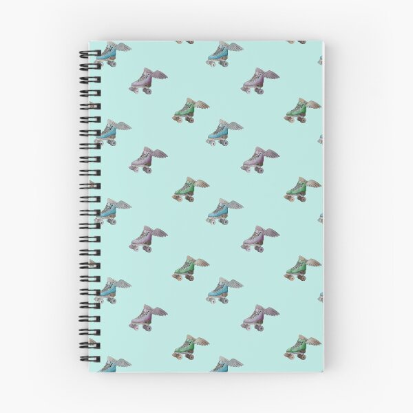 Artikelvorschau, fliegender Rollschuh Sticker Pack (Aqua Hintergrund) entworfen und verkauft von -Lily-Anne-.