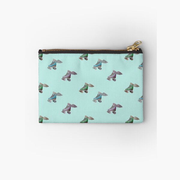 Artikelvorschau, fliegender Rollschuh Sticker Pack (Aqua Hintergrund) entworfen und verkauft von -Lily-Anne-.