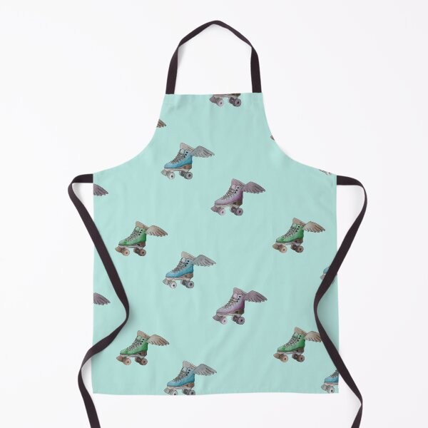 Artikelvorschau, fliegender Rollschuh Sticker Pack (Aqua Hintergrund) entworfen und verkauft von -Lily-Anne-.