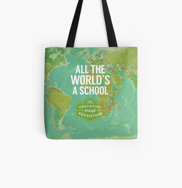 All the World's a School All Over Print Tote Bag