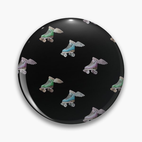 Artikelvorschau, Stickerpaket „Fliegende Rollschuhe“ (schwarzer Hintergrund) entworfen und verkauft von -Lily-Anne-.