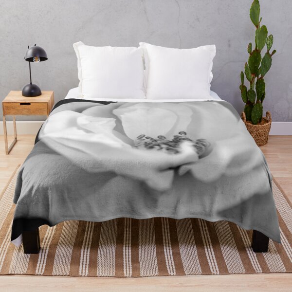 Item preview, Close up white flower petals in black and white designed and sold by James-Cole.