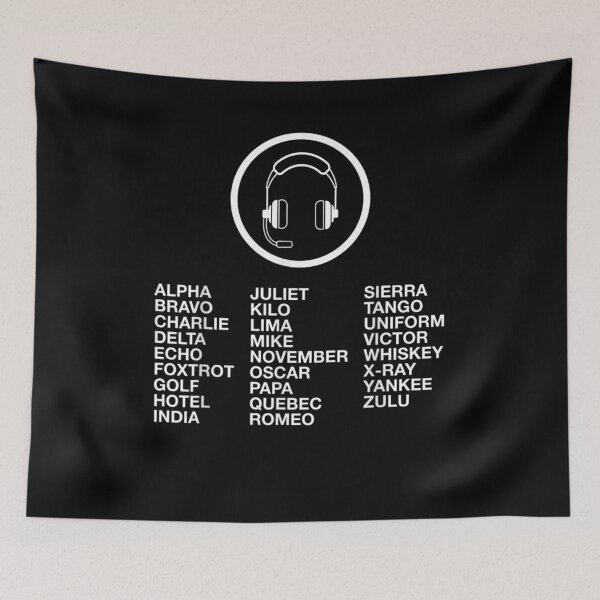 Item preview, Aviation Phonetic Alphabet With Pilot Headset designed and sold by nancyholly.