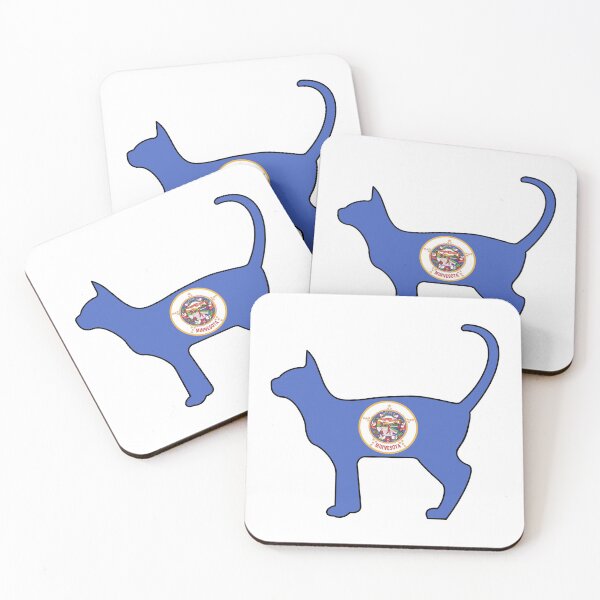 Item preview, State of Minnesota Flag for Cat Lovers designed and sold by Gsallicat.