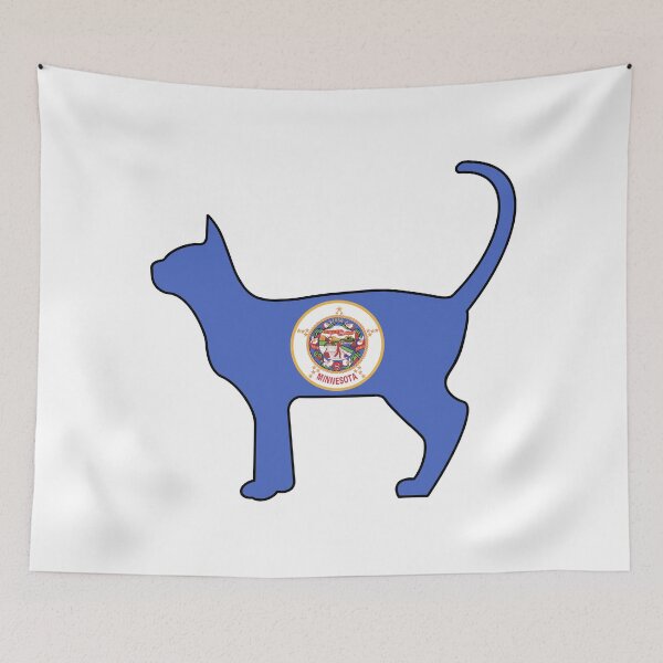 Item preview, State of Minnesota Flag for Cat Lovers designed and sold by Gsallicat.