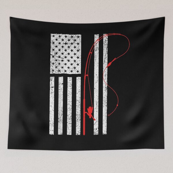 Item preview, Fishing Pole Vintage American Flag Fish Patriotic Fis designed and sold by nancyholly.