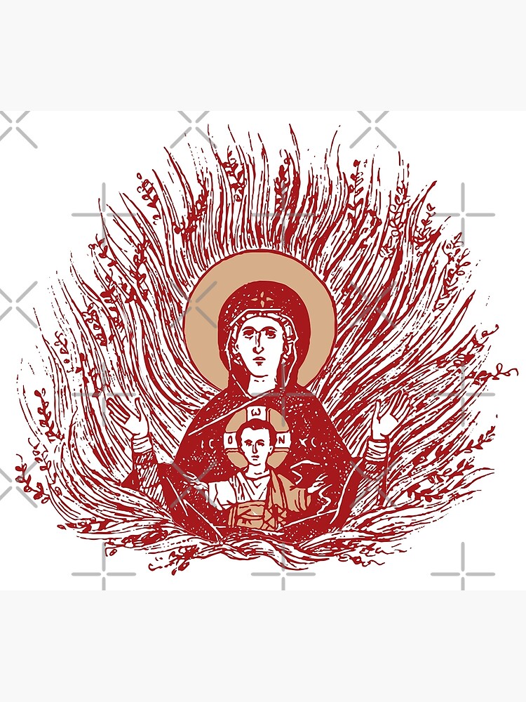 "The Unburnt Bush The Burning Bush Divine Vision Red Gold" Poster for Sale by EkromDesigns