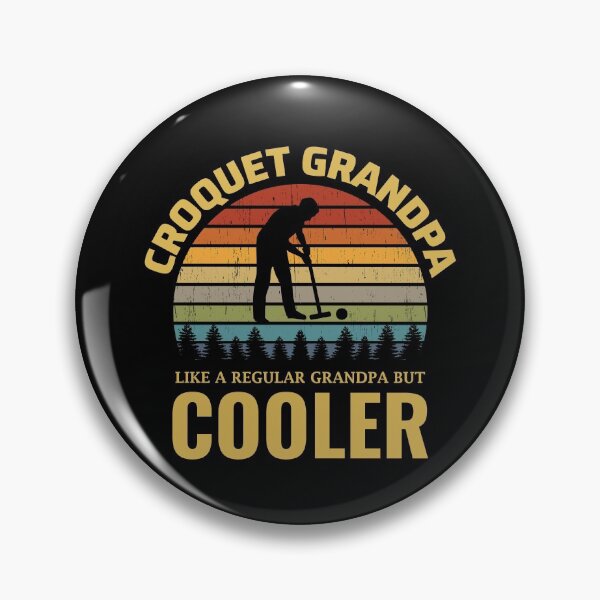 Item preview, Croquet Grandpa Outdoor Vintage Retro Sunset designed and sold by CuteDesigns1.