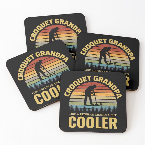 Item preview, Croquet Grandpa Outdoor Vintage Retro Sunset designed and sold by CuteDesigns1.