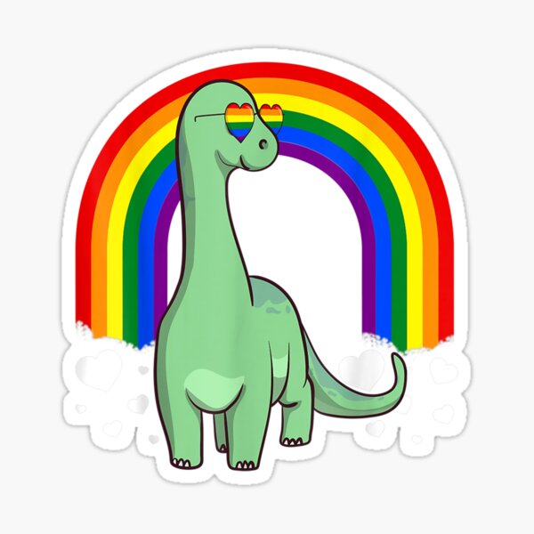 Ste-GAY-saurus  Pride Dinosaur Sticker – The Serpentry