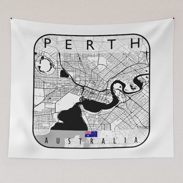 Artikelvorschau, PERTH KARTE AUSTRALIEN entworfen und verkauft von hatimelhag.