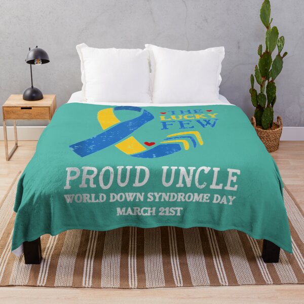 Item preview, Mens Down Syndrome Day March 21st Ribbon Gift for Proud Uncle designed and sold by justMTFU.