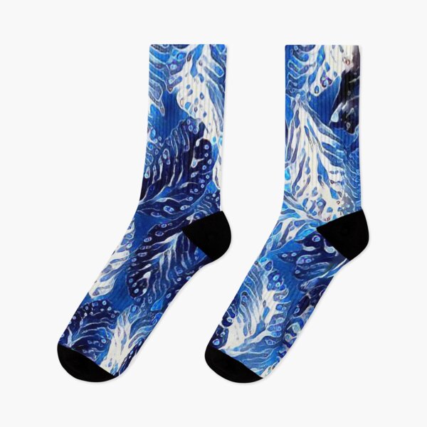 Item preview, sparkling feathers, blue, white, monochrome designed and sold by Maria Mihailova.