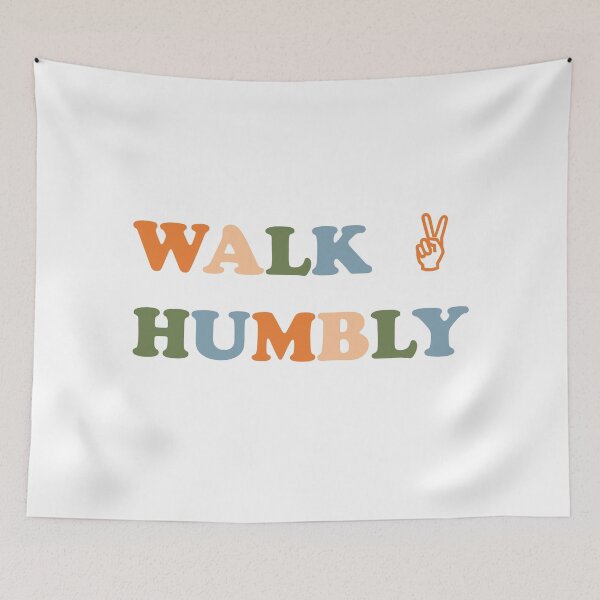 Item preview, Walk Humbly Retro Peace designed and sold by Brenander.
