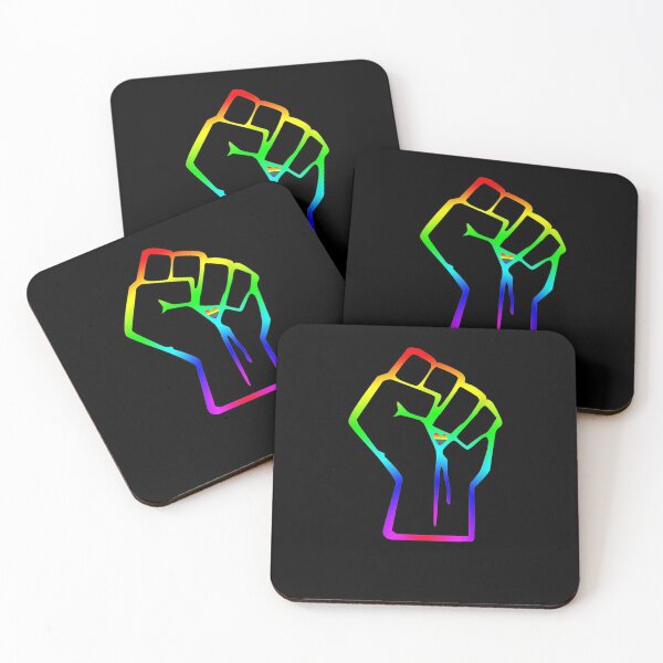 Item preview, Resistance Fist Gay Pride Rainbow Flag designed and sold by nancyholly.