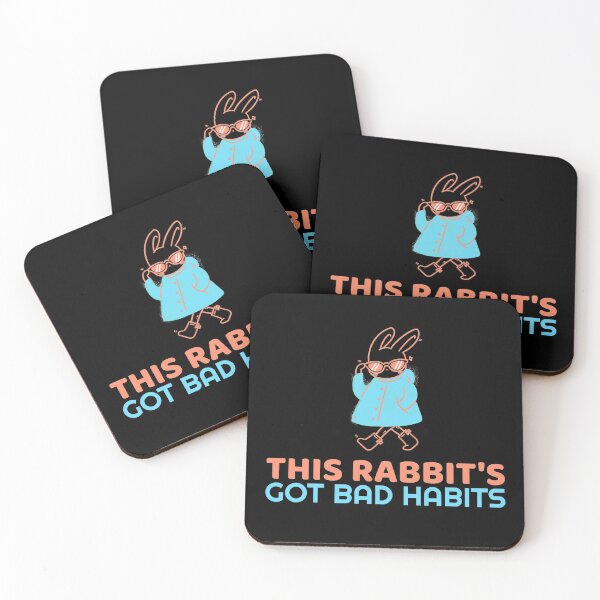 Item preview, This Rabbit's Got Bad Habits (Teal and Orange) designed and sold by SweetLouiseTees.