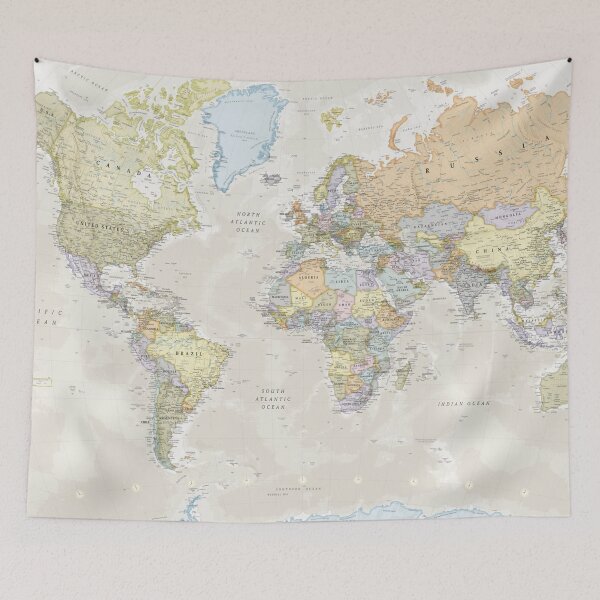 Item preview, Aesthetic Map Print  designed and sold by MyQuirkyDesigns.