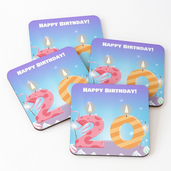Item preview, Happy Birthday 20 years old funny card and gear designed and sold by glitchman2.