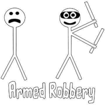 Armed Robbery - Funny Stickman Memes Men's T-Shirt