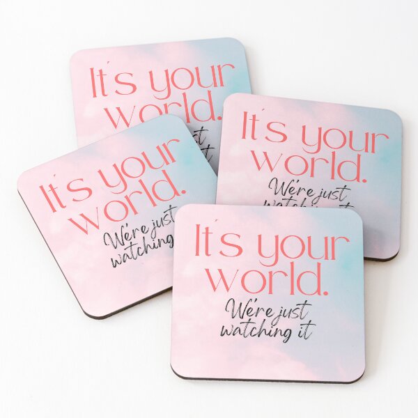 Item preview, Its your world we're just watching it | Gradient happy uplifting  positive quote aesthetic college poster/tapestry designed and sold by brinikki.
