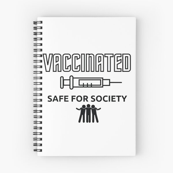 Item preview, Vaccinated Safe for Society Black on White - Typography designed and sold by AlinaOz.