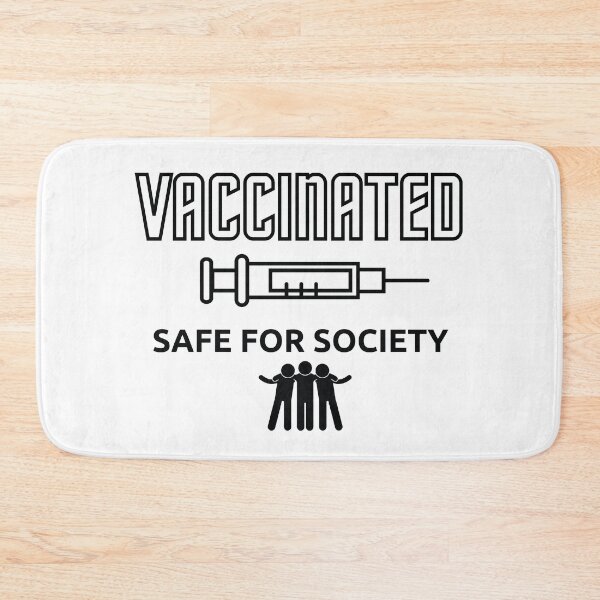 Item preview, Vaccinated Safe for Society Black on White - Typography designed and sold by AlinaOz.