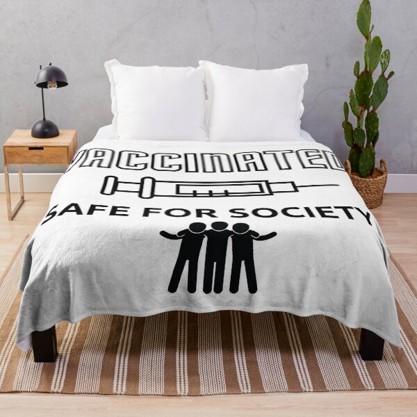 Item preview, Vaccinated Safe for Society Black on White - Typography designed and sold by AlinaOz.