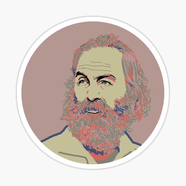 Walt Whitman Portrait Sticker