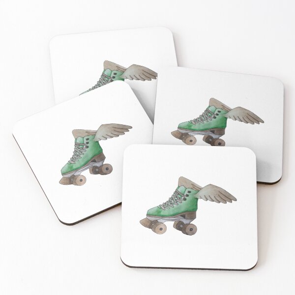 Item preview, Green roller skate with wings designed and sold by -Lily-Anne-.