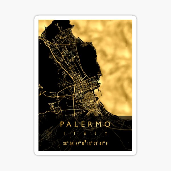 Item preview, PALERMO MAP ITALY designed and sold by hatimelhag.