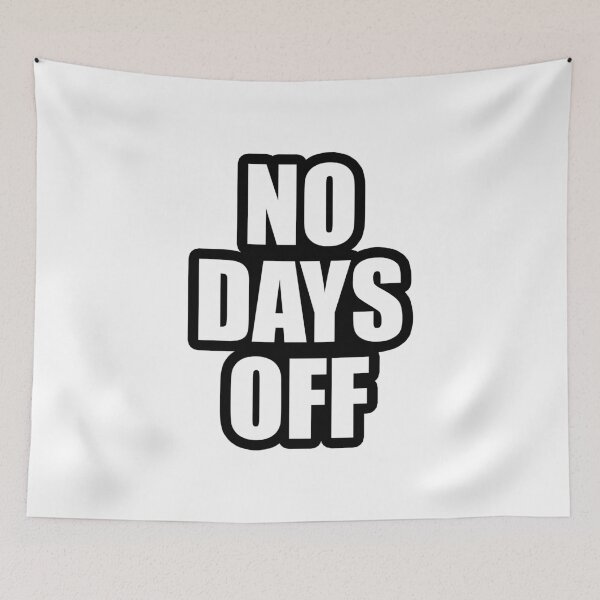 Item preview, No Days Off Gym Motivational Quote designed and sold by maniacfitness.