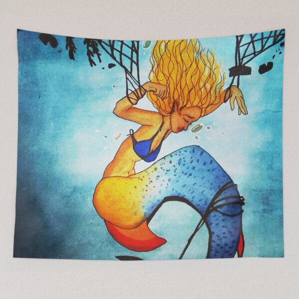 Item preview, Lassoed Mermaid designed and sold by LataArtStudio.