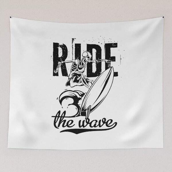 Item preview, Skeleton Surf Surfing T-Shirt designed and sold by HappyBright.