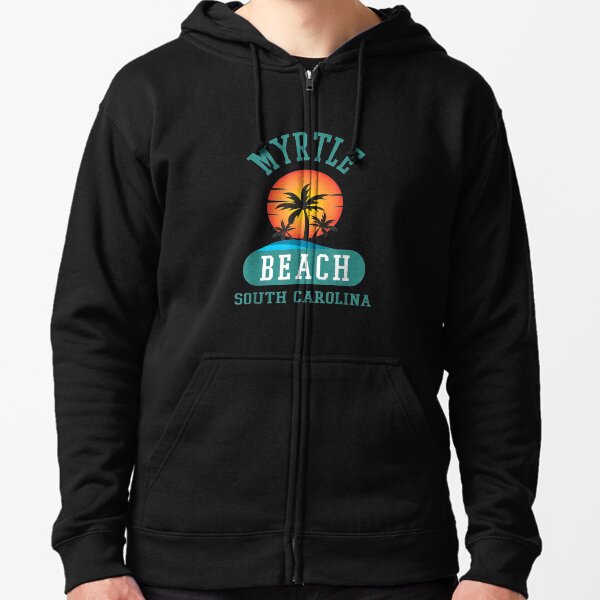 Myrtle Beach South Carolina Hoodie Men Large Blue Hooded Pullover Sweatshirt  NWT