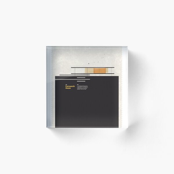 Farnsworth Modern House Acrylic Block