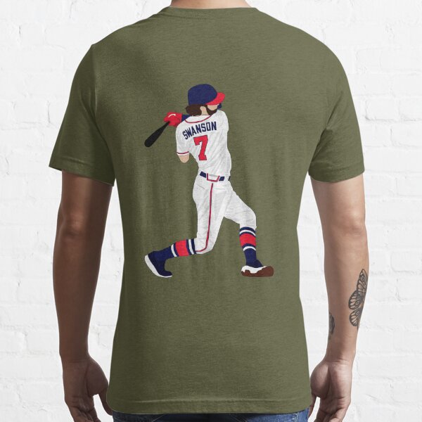 dansby swanson jersey number Essential T-Shirt for Sale by