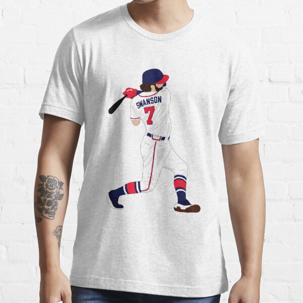 dansby swanson jersey number Essential T-Shirt for Sale by madisonsummey