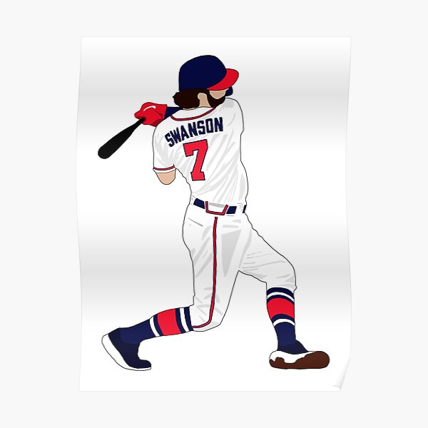 Dansby Swanson Atlanta Braves Shortstop Official MLB Baseball Action POSTER  - Trends 2017 – Sports Poster Warehouse