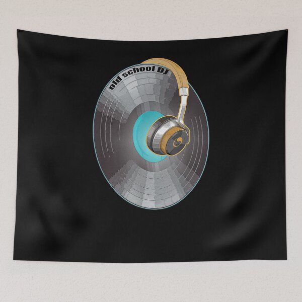 Item preview, Old School Dj 60s 70s 80s 90s Vinyl Records And Headphones designed and sold by patsa4.