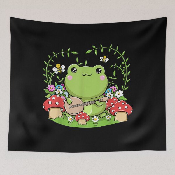 Item preview, Frog Playing A Banjo With Bee And Mushrooms designed and sold by patsa4.