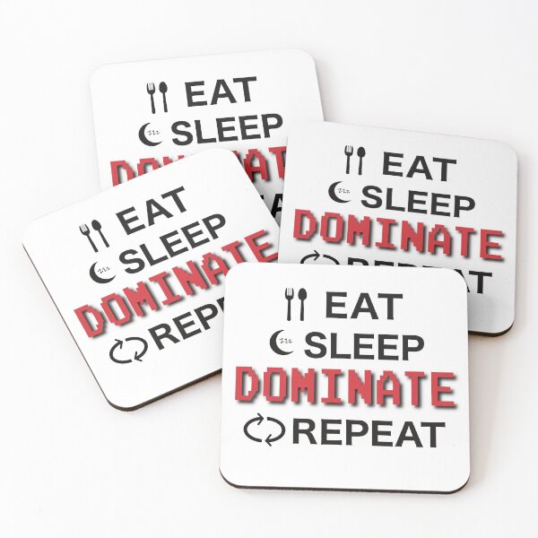 Item preview, Eat Sleep Dominate Repeat - black letters icon designed and sold by FlorenciaBliss.