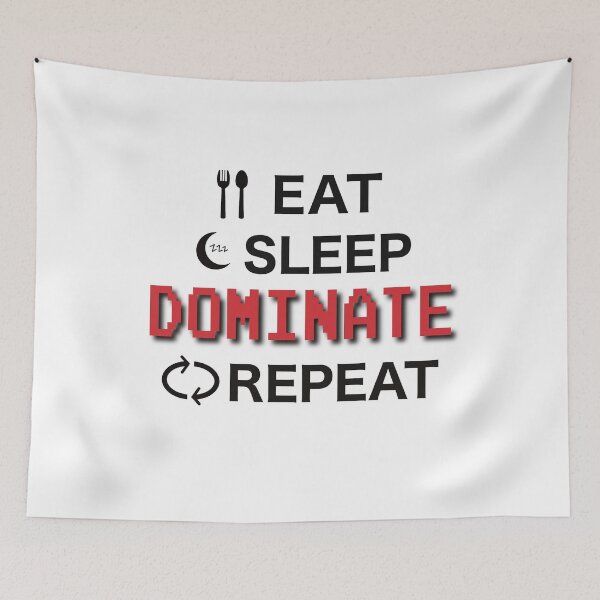 Item preview, Eat Sleep Dominate Repeat - black letters icon designed and sold by FlorenciaBliss.