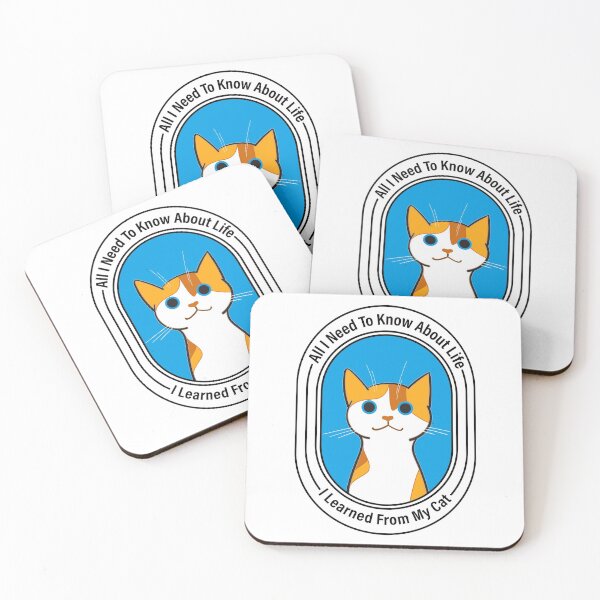 Item preview, All I need to know about life I learned from my cat, funny pet quotes, funny quotes designed and sold by creativitygood.