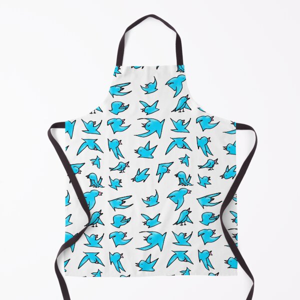 Item preview, Flock of blue birds with pink beaks happily chirping and flying designed and sold by davidscohen.