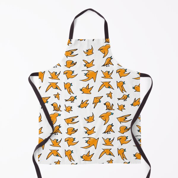 Item preview, Flock of orange birds with blue beaks happily chirping and flying designed and sold by davidscohen.
