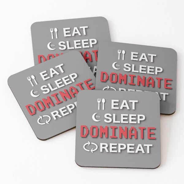 Item preview, Eat Sleep Dominate Repeat - white letters icon designed and sold by FlorenciaBliss.