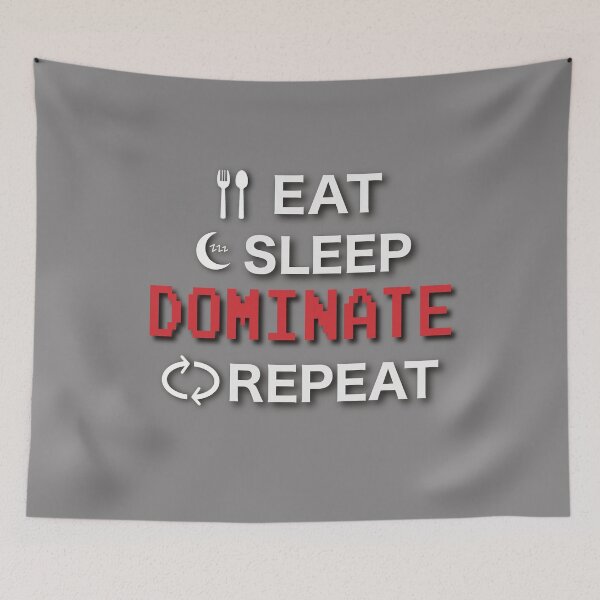 Item preview, Eat Sleep Dominate Repeat - white letters icon designed and sold by FlorenciaBliss.