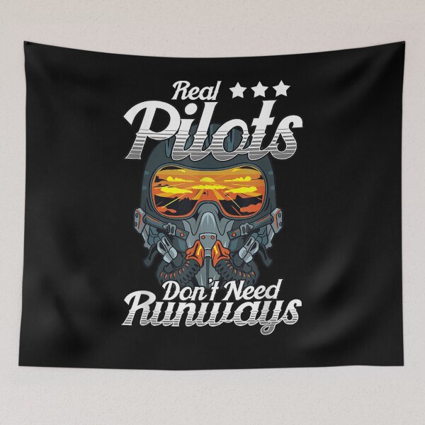 Item preview, Real Pilots Don't Need Runways Licensed Helicopter Pun designed and sold by tolivia.